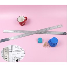 50cm자 스틸자 직자 제도용자 스텐자 눈금자 쇠자 강철자 컷팅자 인치자 방안자 제도용품, 1개