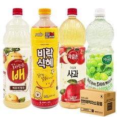 [한번에먹자] 1.5L 대용량 혼합세트 / 비락식혜 + 자연은 샤인머스캣 + 아침에사과 + 갈아만든배 / 각1개씩, 4개