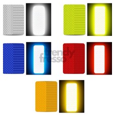 아트박스/와인앤쿡 안전 야간 반사 스티커 50개입(색상 택1)