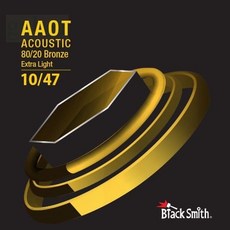 BlackSmith 民謠吉他弦 AABR1254 碳纖維 AAOT 厚包膜 黃銅 韓國品牌, 1個, AABR-1047