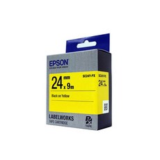 LW K740BK K740WH 라벨 24mm SC24Y PX 노랑 엡손, 엡손 LW-K740BK LW-K740WH 라벨 24mm