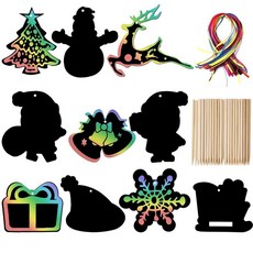 Naturahand 무지개 스크래치 종이 50장 나무 스틱 10개와 레드 스트링 50개 호박 박쥐 모양 오프 카드 할로윈 DIY 장식 및 아트 파티 선물(H-2) 1220, H-2