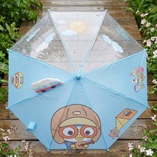뽀로로 캐릭터 입체 귀 투명창 아동 우산 남아 여아 공용 시야확보 안전 어린이집 등원용