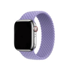 Chilsy Apple Watch替換7/6/5/4/SE編織單圈錶帶, 紫紅色