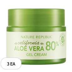 네이처리퍼블릭 캘리포니아 알로에 베라 80% 젤 크림, 50ml, 3개