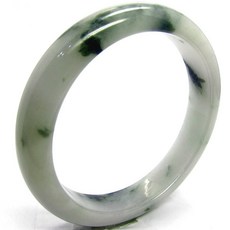 小樂 翡翠手鐲 玉鐲 透白飄深藍綠花 18號 內徑56.3mm V527, 1個