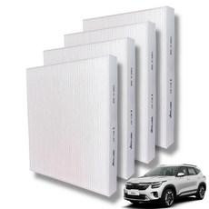 에어루브 E11 PM0.3 초미세먼지 제거율 99.9% 셀토스 에어컨 필터, 4개, 셀토스 / 더뉴 셀토스-H99