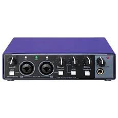 2채널 전문가용 USB 오디오 인터페이스 사운드 카드 48V 팬텀 파워 XLR 입력 지원 레코딩 스튜디오 팟캐, 01 purple