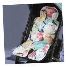 유모차시트 동물캐릭터 쿨매트 여름 통풍 아기 유모차 라이너 시트커버 차량겸용, 동물파티핑크, 1개