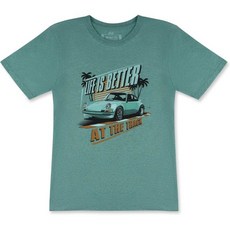 빈티지 911 레이싱 티셔츠 – 인생은 트랙에서 더 좋아요 복고 모터스포츠 자동차 애호가를 위한 켈리 그린, Medium, Surf Green