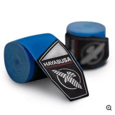 古川小夫 HAYABUSA微彈手綁帶-藍色，拳擊格鬥訓練護具，舒適透氣保護手腕關節, 1個, 藍色