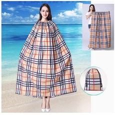 1.4미터 휴대용 야외 탈의 드레스 망토 커버 간이 피팅룸 무대 공연 수영복 교복 환복 탈의실 좌훈 치마, 체크, 1개