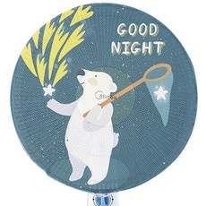 PUCH 兒童安全防夾手家用電風扇保護套, 風扇罩-晚安小熊, 1個