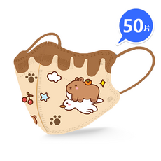 兒童專用口罩 韓版蝶型 KN95高端防護 過濾98% 獨立包裝 4D立體口罩 4-13歲可愛小孩大童口罩, 1套, 【兒童蝶型】飛鵝卡皮 獨立包裝, 50個裝
