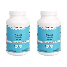 비타코스트 나이아신 비타민 B3 500mg 캡슐 300정, 2개