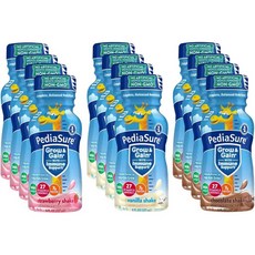 페디아슈어 영양 쉐이크 버라이어티팩 3가지 맛 237ml 12개, Strawberry, vamilla, chocolate