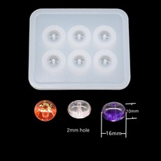 SNASAN 실리콘 몰드 쥬얼리 비즈 큐브 구획 수지 재료 16MM 12MM DIY 수제 9MM 에폭시, flat ball 16mm