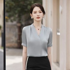 遇見 短袖職業襯衫 女裝OL上班面試服