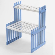 2단 대나무 화분진열대 나무화분받침대