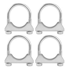 바토네코 2인치 U 볼트 클램프 머플러 배기 새들 스타일의 헤비 듀티 연강(2팩), 4, 2''