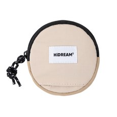 HiDream寵生 幾何山谷系列圓形撿便收納包 寵物外出撿便袋 寵物收納, 牛乳棕, 1個