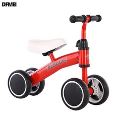 DFMEI 兒童平衡車四輪燈光嬰兒滑行車學步1-2-3歲小孩寶寶滑步車, 1個, 簡易版紅色:12