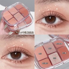 sweetmint 肥四推薦 实用主义狂喜！综合盘多功能六色眼影腮红, 1個, 01#牛乳蜜瓜盘