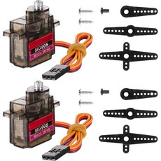 스마트 RC 로봇 헬리콥터 비행기 조종 자동차 보트 모델을 위해 SG90을 대체하는 2Pcs MG90S 9g 마이크로 서보 모터 메탈 기어, 스마트 RC 로봇 헬리콥터 비행기 조종 자동차 보트 모