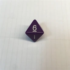 8조각 디지털 주사위 숫자 1 2 3 4 5 6 7 재미있는 RPG 테이블 보드 도박 게임 오지, 10 보라색, 1개