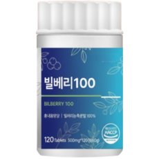 빌베리 농축정 식약청 해썹 인증 대용량, 1개, 120정