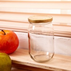 라이락 유자 580 주방용품 보관용기 유리병, 4개