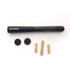 賓士 smart 汽車天線 Fortwo Forfour 車頂改裝件 FM 收音機天線罩, 1個, smart天線-黑色