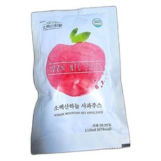 신선한 씨없는 사과즙 자연발효 담백한 맛 영양 가득 건강음료 110ml 50포 1개