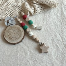 [어썸데일리] 우드 쪽쪽이클립-CHRISTMAS VER., 원형(기본), 1개