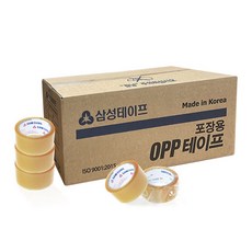 [당일발송] 인디샘 국산 포장 OPP 삼성(오공) 박스테이프 택배 중포장 1박스, O-01) 중포장 아크릴 50M (투명), 50개