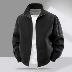 水洗純棉休閒飛行夾克男款 - 春季外套