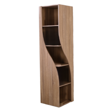 河狸居家 MIT 低甲醛 流線轉角櫃 轉角櫃 展示櫃 曲線櫃 櫥櫃 書櫃 玩具櫃, 漂流木色