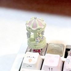 다사그레이 피규어키캡 귀여운선물 피규어장식, 1개, 베이지화이트