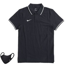 NIKE 中性款滾邊印花短袖polo衫+口罩