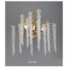 이탈리아식 크리스털 샹들리에 디자이너 별장 거실 침실 레스토랑 모델하우스 전시장 샹들리에, 광원 미포함 벽등 40*40 3구