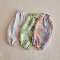 돗투돗 국내생산 큐브체크 리플 유아동 고쟁이바지