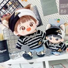 15cm棉花娃娃20cm10娃衣無屬性男娃酷帥運動衣服毛衣套裝換裝, 1個, 毛絮褲茶子藍色,10cm娃娃適用