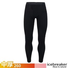 【Icebreaker】送》男 保暖透氣高腰貼身長褲 羊毛衛生褲 260 Tech 內搭褲 底層褲 IB104374