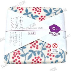 KIMONO STYLE 紗布手帕, 1個, 藤蔓花紋