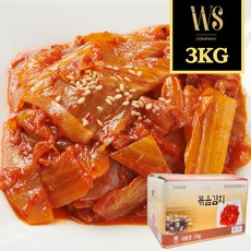 중국산 볶음김치 3kg 박스포장 [ 세절 맛김치 샘플용 가정용 소용량 식자재 ], 1개