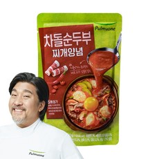 풀무원 차돌 순두부찌개 양념, 10개, 140g