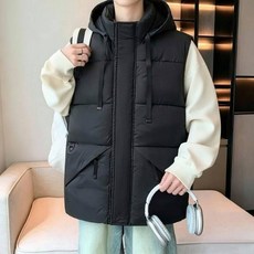 連帽鋪棉背心外套 男女適用 輕機能防潑水休閒保暖