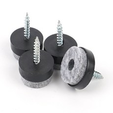 하루하루 4P원형나사형소음방지패드 식탁소음방지, 20mm - 블랙