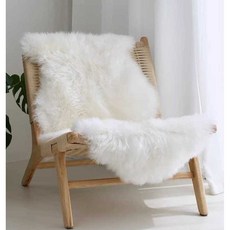 양모 방석 양털 러그 시트 매트 패드 의자 커버 카페트, 16. 버섯색 램스킨 - 65x95cm