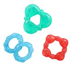 Bright Starts Stay Cool 치발기 물 충전 및 냉각 가능 BPA 프리 치발기 장난감 3개월 이상 남녀공용 3팩, 시원함을 유지하세요